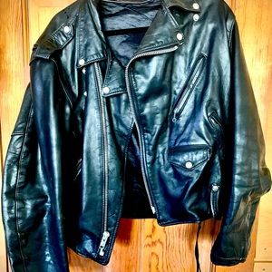 Authentic Vintage Schott Perfecto Style 125 leather motorcycle jacket.